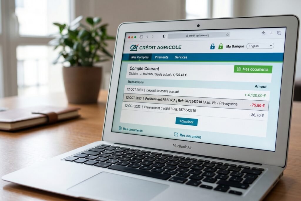 prélèvement predica credit agricole
